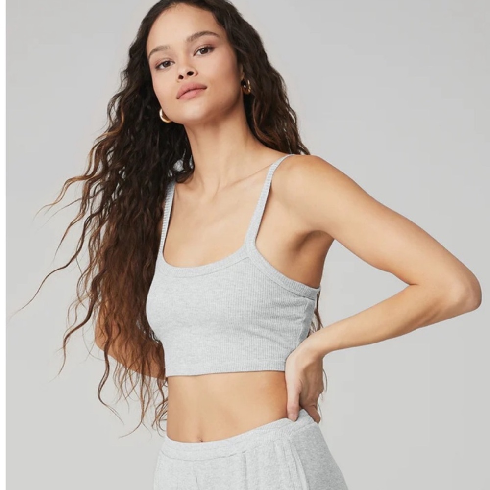 ALO Yoga Ribbed Crop Whisper Bra Tank